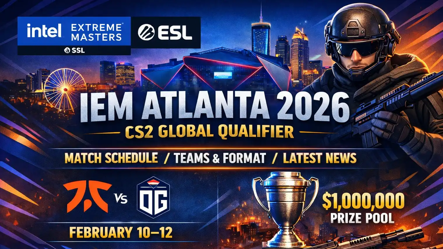 IEM Atlanta 2026 Qualifier Schedule (Feb 10): Full CS2 Match List, Format, Teams & Latest Updates